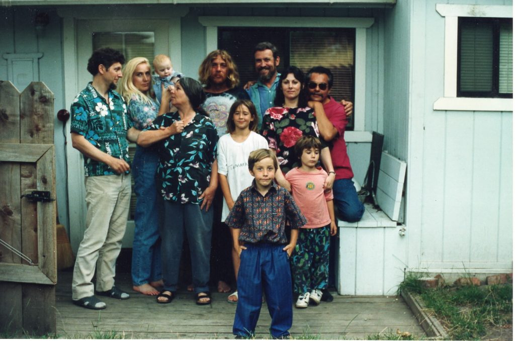 Tim and Frances in family group shot, 1992
